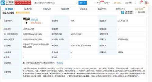 字節(jié)跳動關(guān)聯(lián)公司廈門成立新公司 注冊資本100萬
